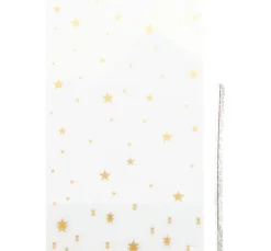 Rico Design Backen|Bastelfolie>Bodenbeutel "Goldene Sterne" mit Verschlussstreifen