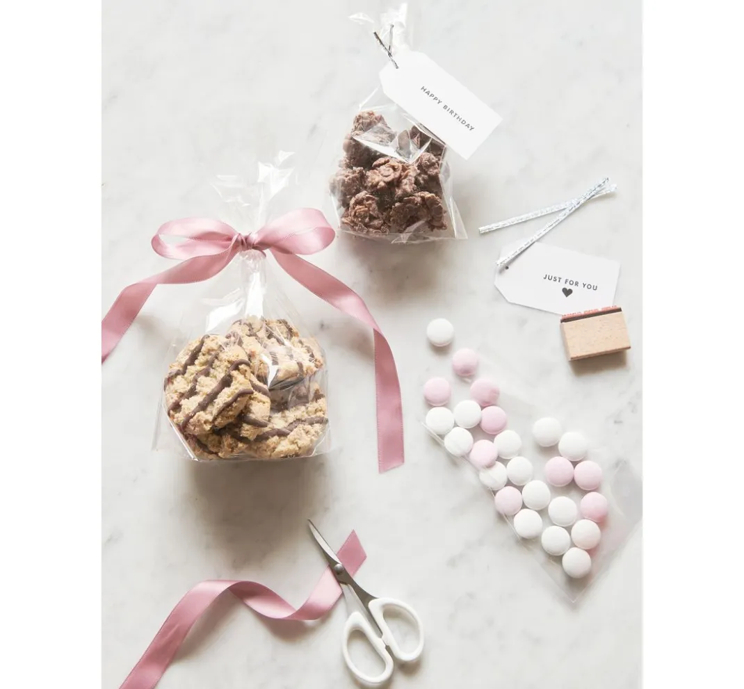 Rico Design Backen|Bastelfolie>Bodenbeutel "Transparent" mit Verschlusstreifen