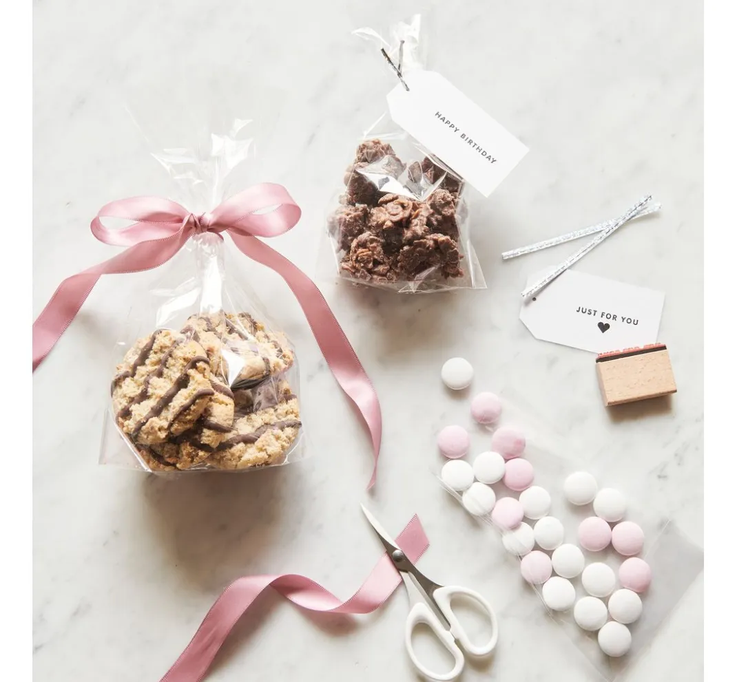 Rico Design Backen|Bastelfolie>Bodenbeutel "Transparent" mit Verschlusstreifen