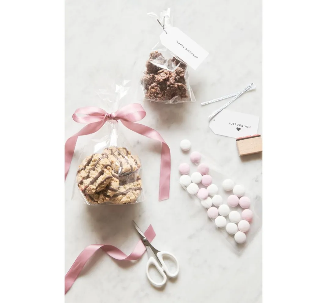 Rico Design Backen|Bastelfolie>Bodenbeutel "Transparent" mit Verschlusstreifen