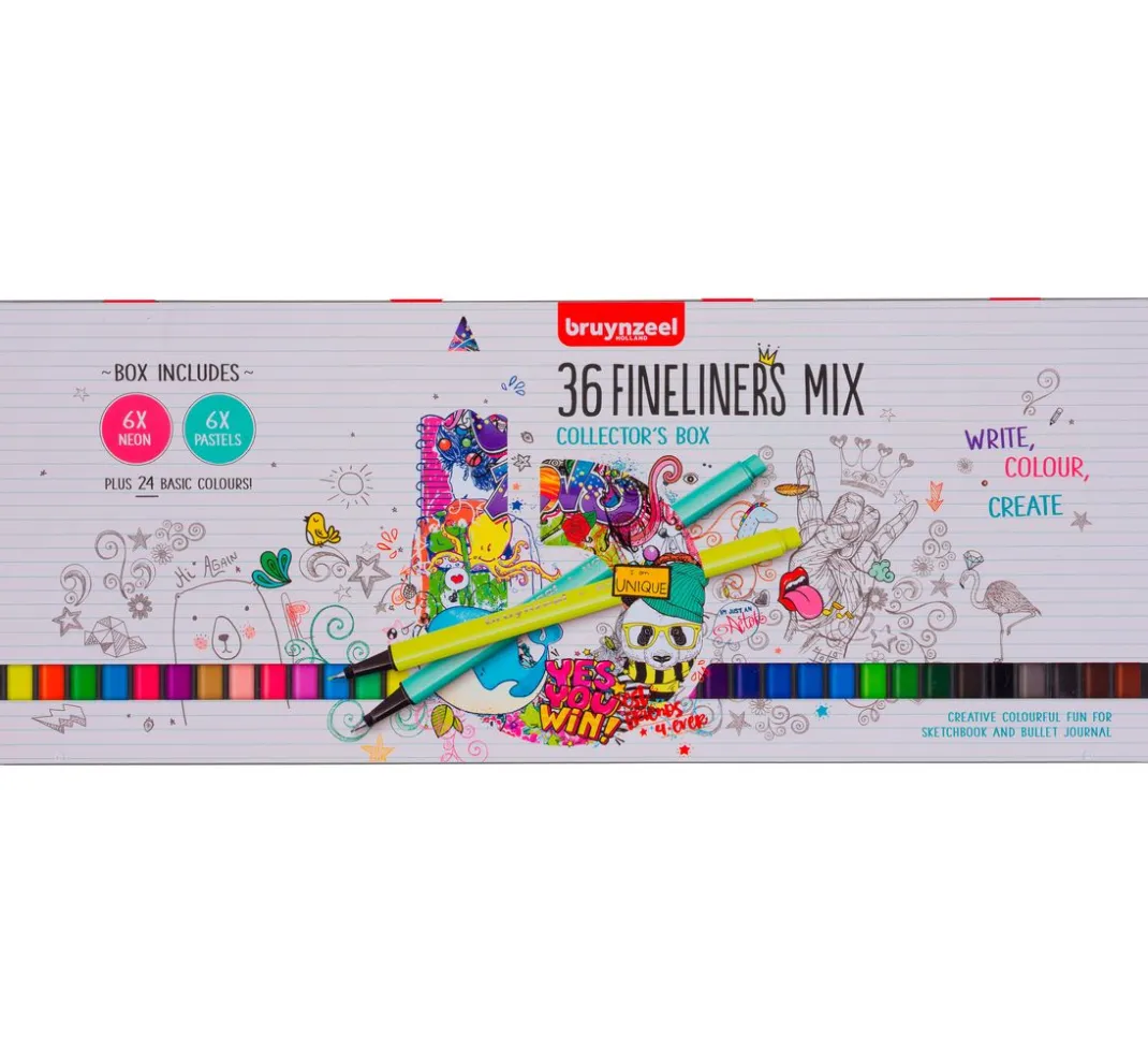 Bruynzeel Malen & Zeichnen|Bullet Journal>Fineliner-Set 36 Farben