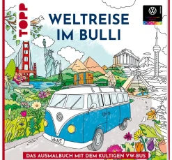 Topp Ausmalbücher>Buch "Colorful World - Mit dem Bulli um die Welt"