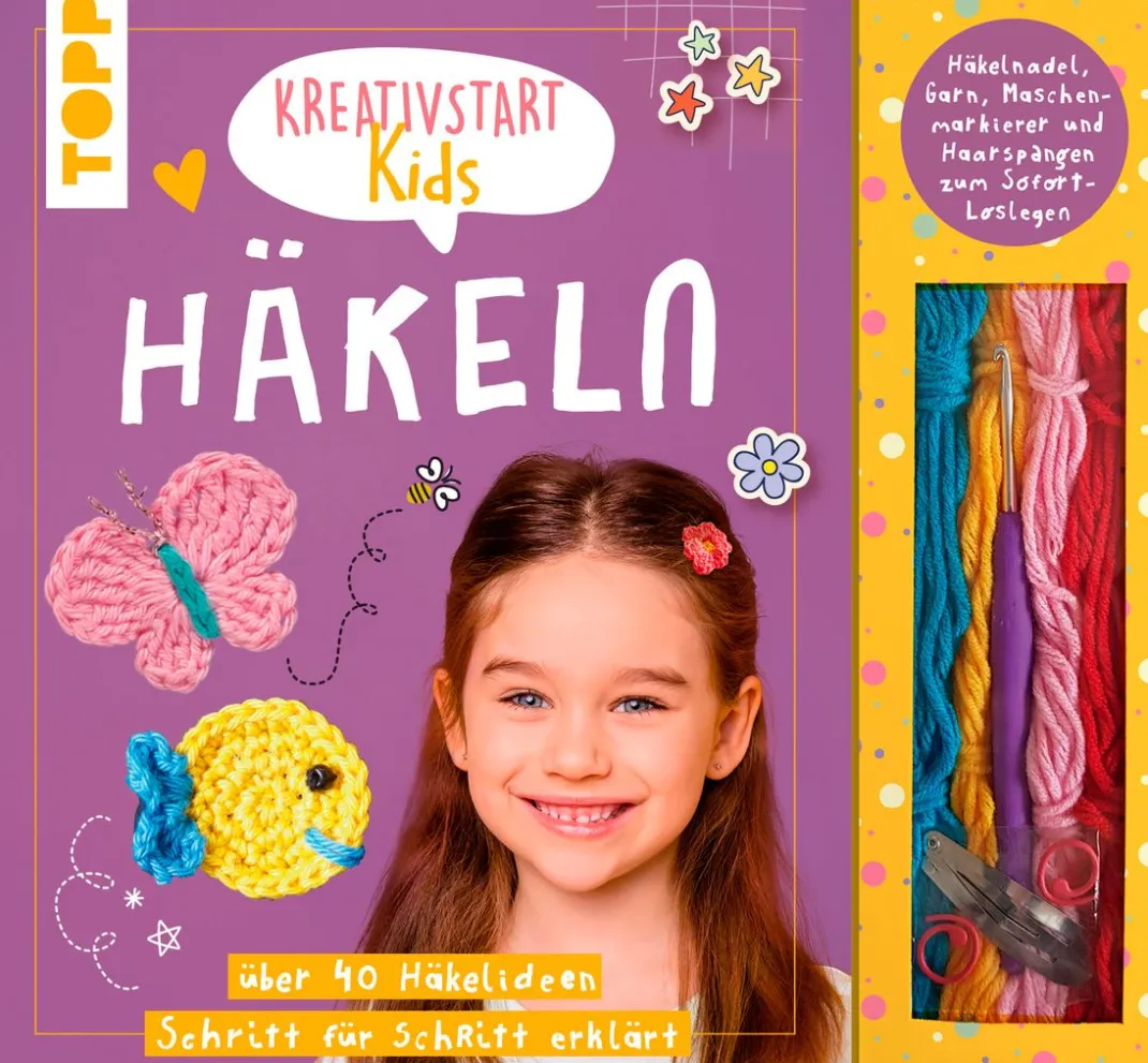 Kinder Topp Kinderbücher|Häkelanleitungen>Buch "Kreativstart Kids - Häkeln"