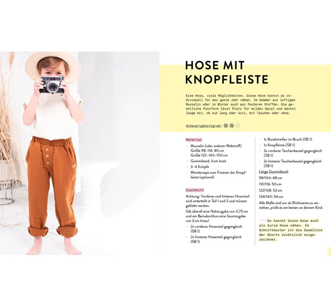 EMF Nähanleitungen>Buch "Mini-Masterclass - Nähen mit Musselin für Kids"