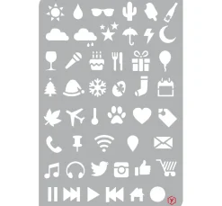 Pronty Crafts Bullet Journal|Accessoires Fürs Bullet Journal>Bullet Journal Schablone "Icons"