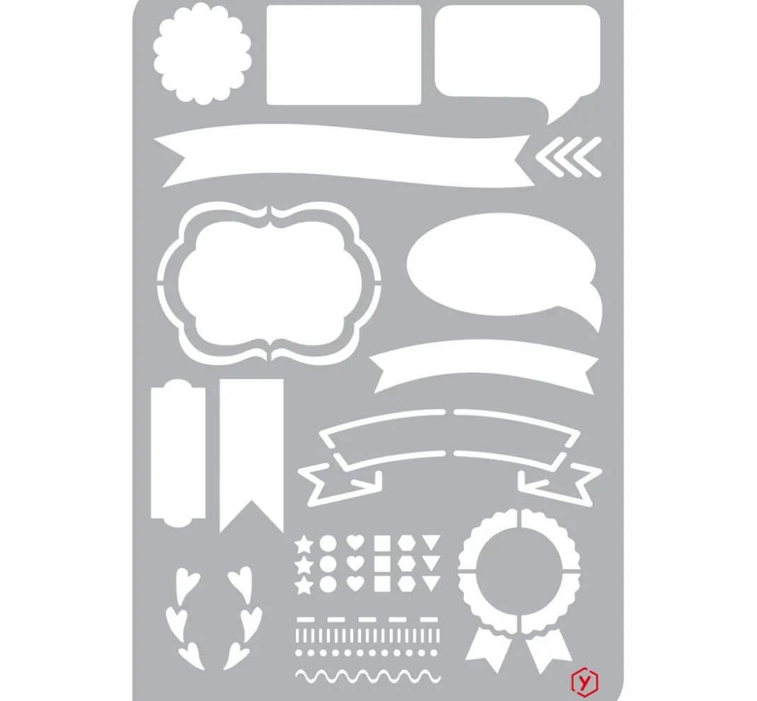 Pronty Crafts Bullet Journal|Malschablonen>Bullet Journal Schablone "Banner"