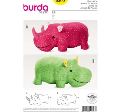 Kinder burda style Näh-Sets|Schnittmuster>Burda Schnittmuster Nr. 6560 "Kuscheltier Nashorn"