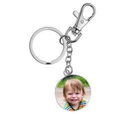 GLOREX Handy- & Schlüsselanhänger|Cabochons>Cabochon-Schlüsselanhänger mit Karabiner "Rund"