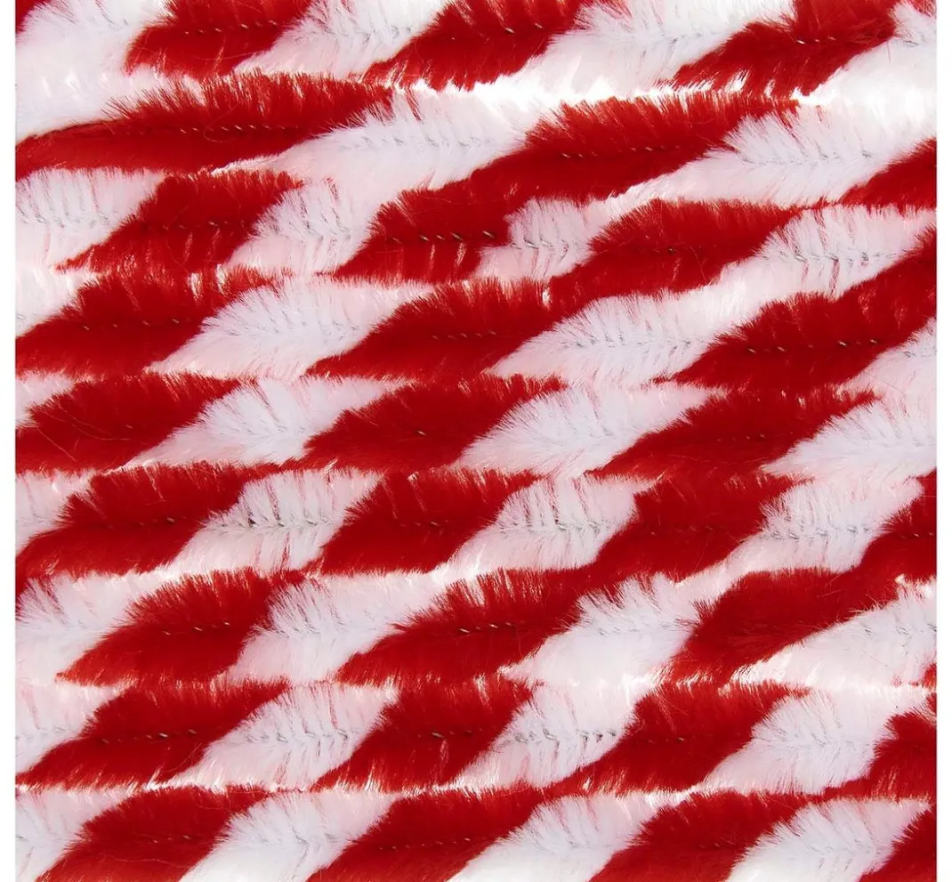 Rico Design Bastelzubehör>Chenilledraht "Rot/Weiß", 10 Stück