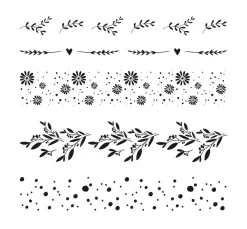 Rayher Stempel & Zubehör|Kartengestaltung>Clear Stamps "Blumenmotive"