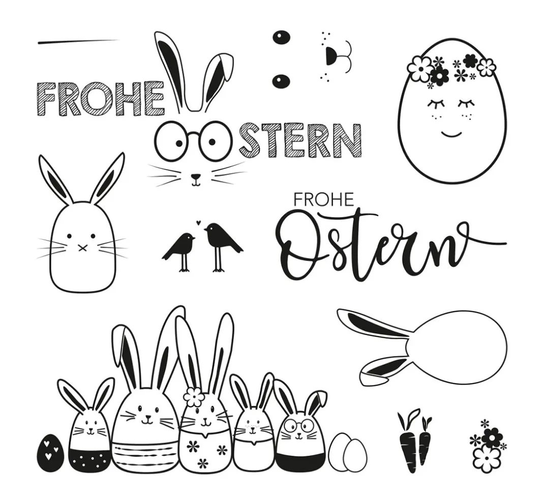 Rayher Stempel & Zubehör|Kartengestaltung>Clear Stamps "Frohe Ostern"