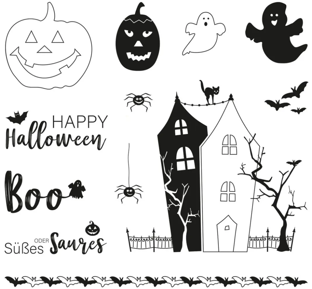 Rayher Stempel & Zubehör|Kartengestaltung>Clear Stamps "Halloween"