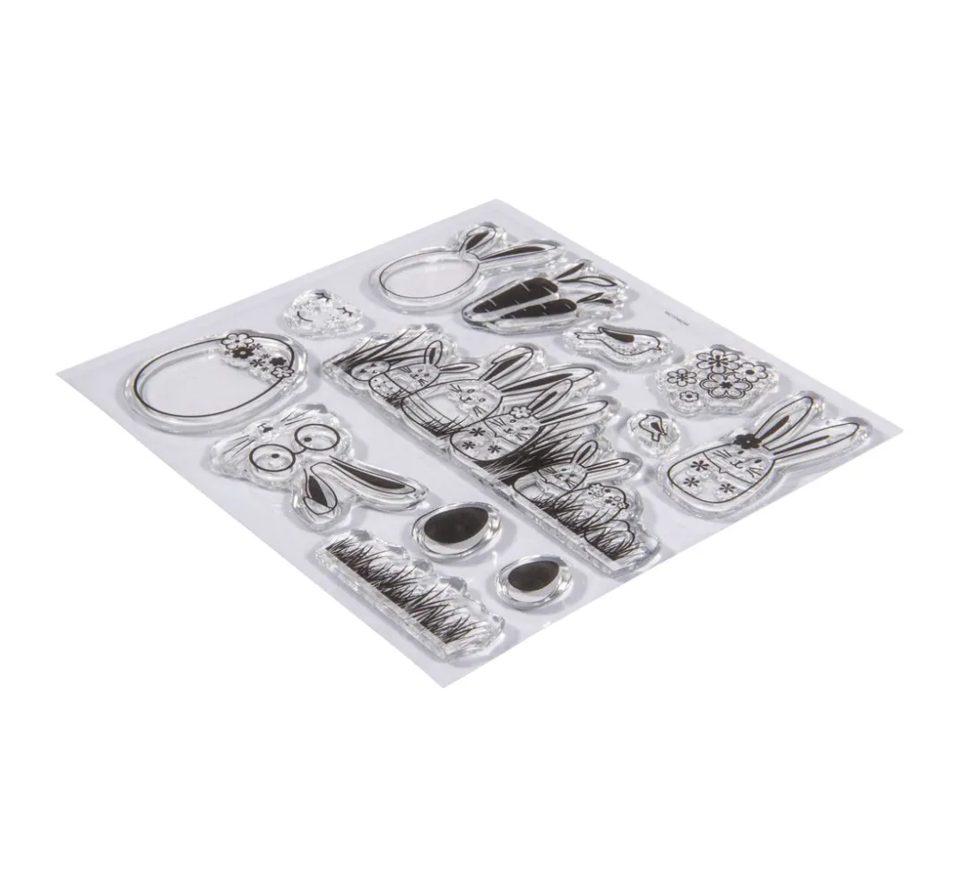 Rayher Stempel & Zubehör|Kartengestaltung>Clear Stamps "Hasenfamilie"