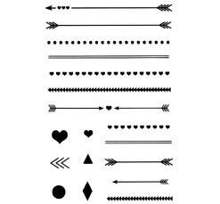 efco Bullet Journal|Stempel & Zubehör>Clear Stamps "Pfeile & Linien"
