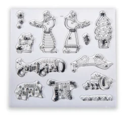 Rayher Stempel & Zubehör|Scrapbooking>Clear Stamps "Rentierfreunde"