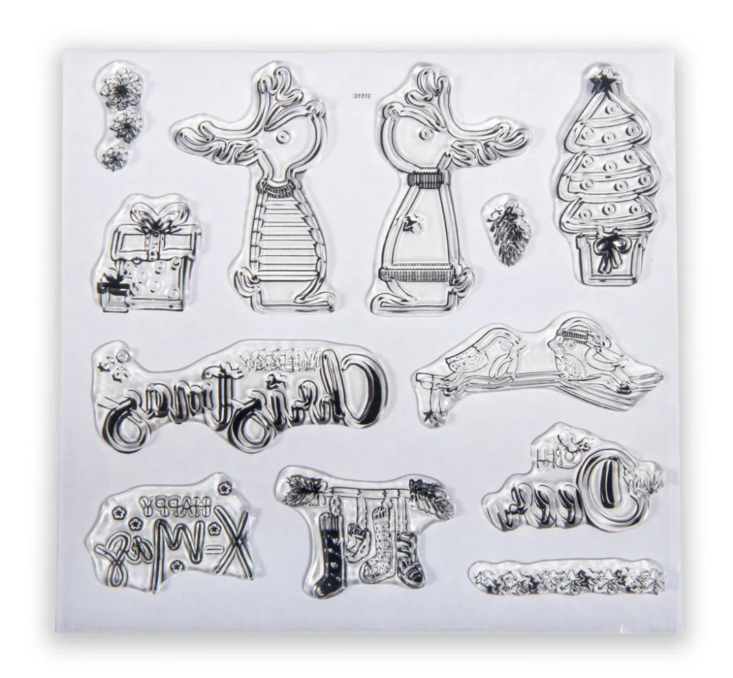 Rayher Stempel & Zubehör|Scrapbooking>Clear Stamps "Rentierfreunde"