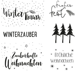 Rayher Stempel & Zubehör|Scrapbooking>Clear Stamps "Weihnachtsgrüße"