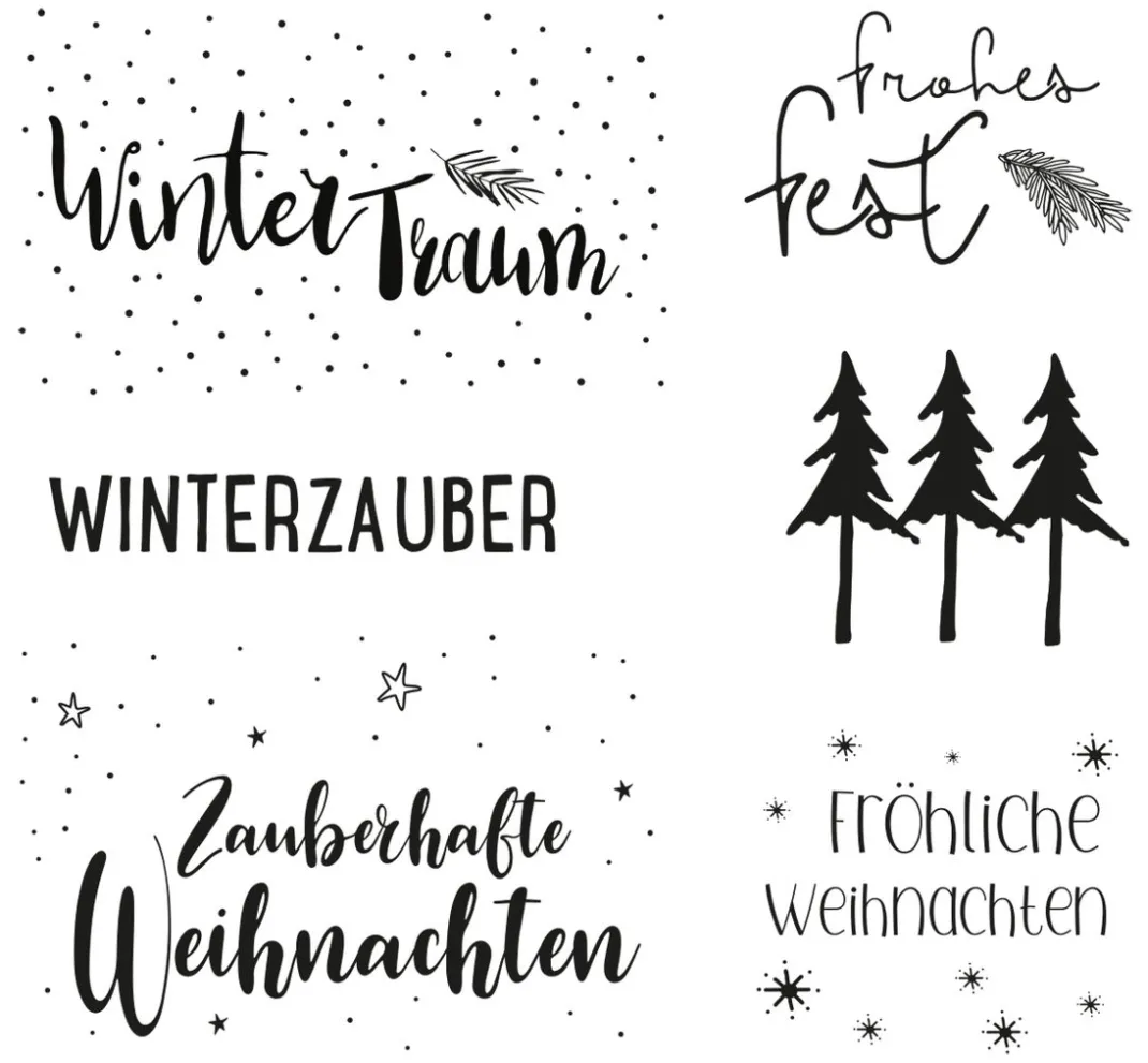 Rayher Stempel & Zubehör|Scrapbooking>Clear Stamps "Weihnachtsgrüße"