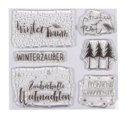 Rayher Stempel & Zubehör|Scrapbooking>Clear Stamps "Weihnachtsgrüße"