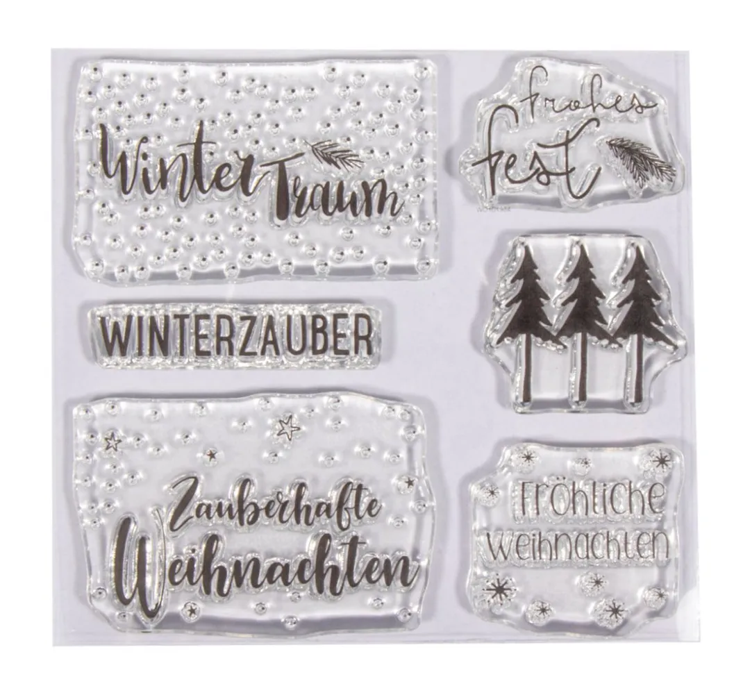 Rayher Stempel & Zubehör|Scrapbooking>Clear Stamps "Weihnachtsgrüße"