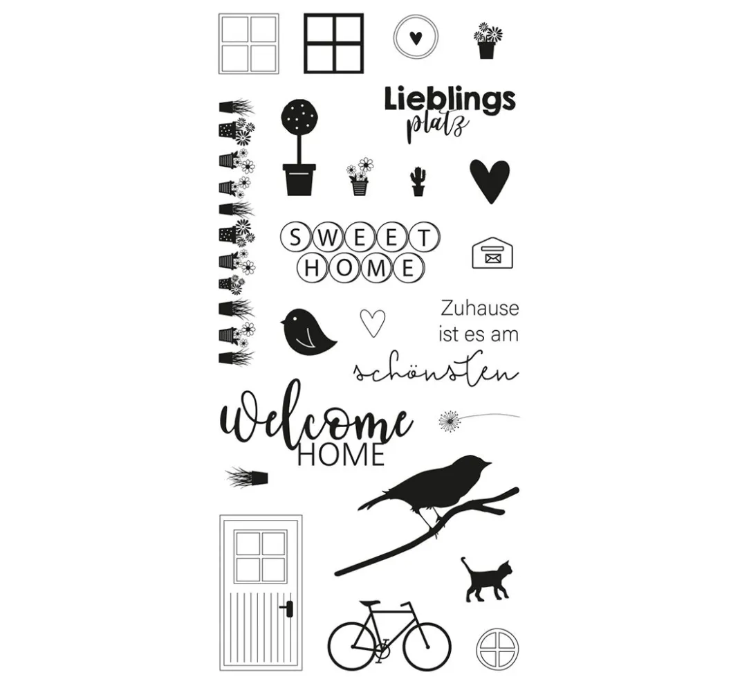 Rayher Stempel & Zubehör|Kartengestaltung>Clear Stamps "Welcome Home"