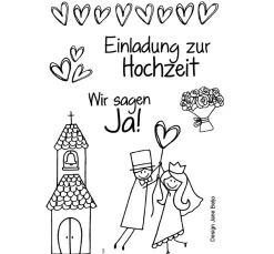 efco Stempel & Zubehör|Kartengestaltung>Clear Stempel-Set "Hochzeit"