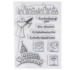 efco Stempel & Zubehör|Kartengestaltung>Clear Stempel-Set "Kommunion/Konfirmation"