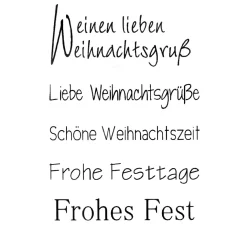 efco Stempel & Zubehör|Scrapbooking>Clear Stempel-Set "Weihnachtsgruß"