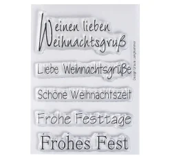 efco Stempel & Zubehör|Scrapbooking>Clear Stempel-Set "Weihnachtsgruß"