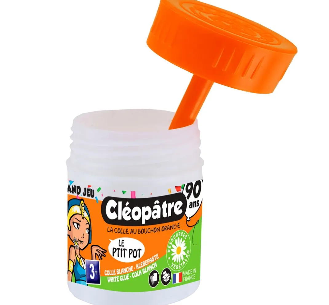 Kinder Cléopâtre Kleber|Kleber>Cléopatre P'tit Pot Kleber mit integrierten Spachtel, 35 g