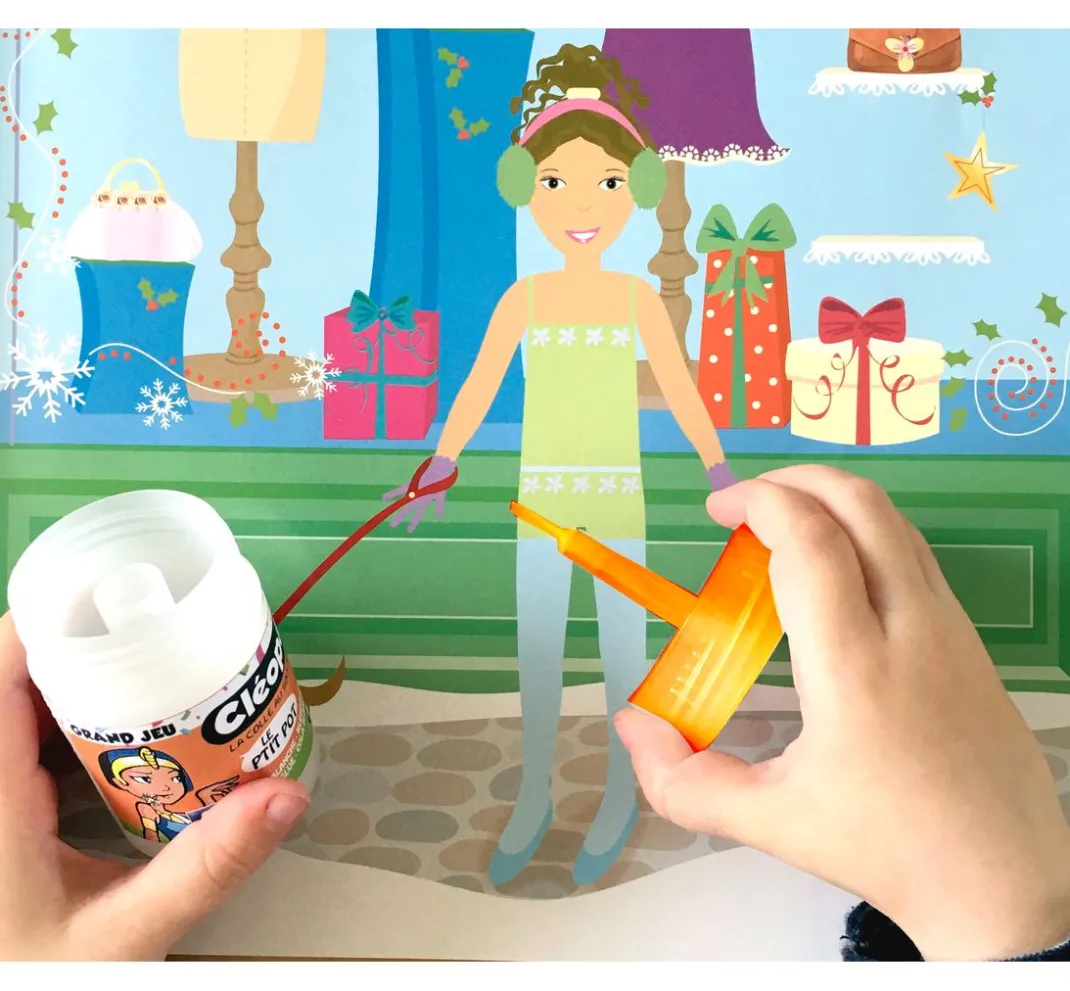 Kinder Cléopâtre Kleber|Kleber>Cléopatre P'tit Pot Kleber mit integrierten Spachtel, 35 g
