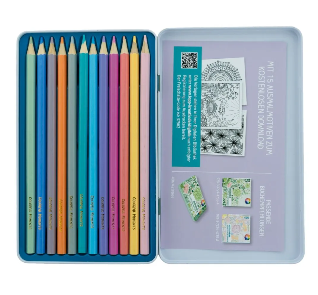 Kinder Topp Stifte & Marker|Malen & Zeichnen>Colorful Moments Designdose mit Buntstiften - Pastellträume