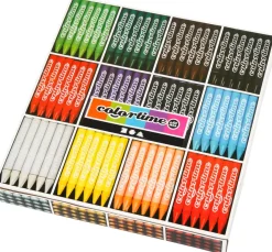 Kinder creativ company Bastelfarbe|Wachsfarbe>Colortime Wachsmalkreide, 12 Farben à 24 St.