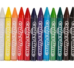 Kinder creativ company Bastelfarbe|Wachsfarbe>Colortime Wachsmalkreide, 12 Farben à 24 St.