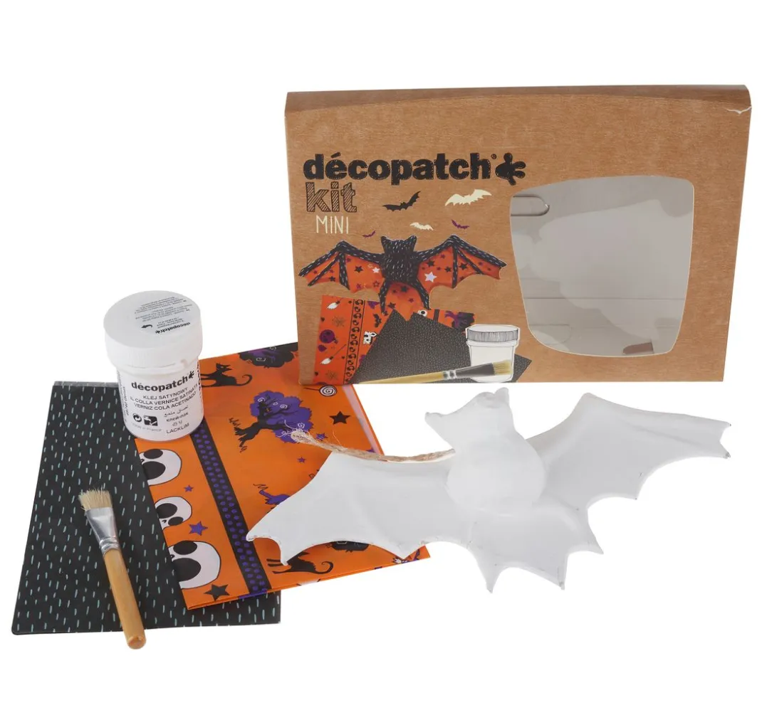 Kinder décopatch Papier-Bastelsets|Décopatch>Kit Mini "Halloween Fledermaus"