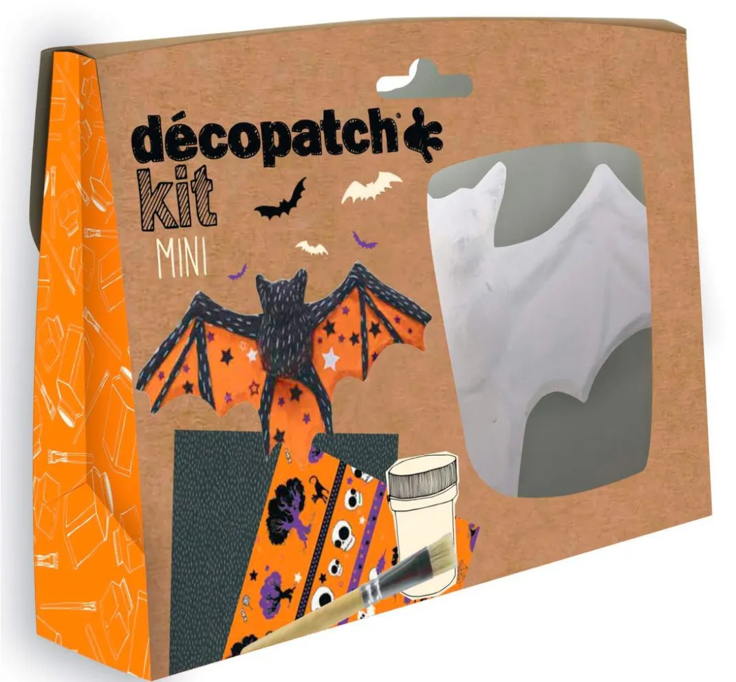 Kinder décopatch Papier-Bastelsets|Décopatch>Kit Mini "Halloween Fledermaus"