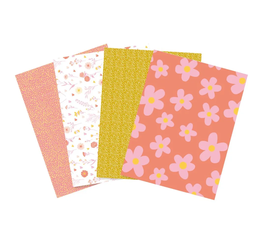 décopatch Décopatch-Papier|Décopatch>Pocket Hot-Foil Collection Mix and Patch "Sunny Flowers"