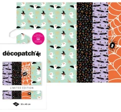 décopatch Décopatch|Décopatch-Papier>Pocket Hot-Foil Collection "Halloween Spinnen und Fledermäuse"