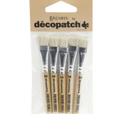 décopatch Pinsel|Pinsel, Schwämme & Spachtel>Seiden-Borstenpinsel Nr. 5, 5 Stück