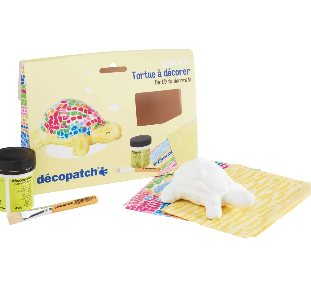 Kinder décopatch Papier-Bastelsets|Weitere Geschenkideen Für Kinder>Decopatch Kit Mini "Schildkröte"