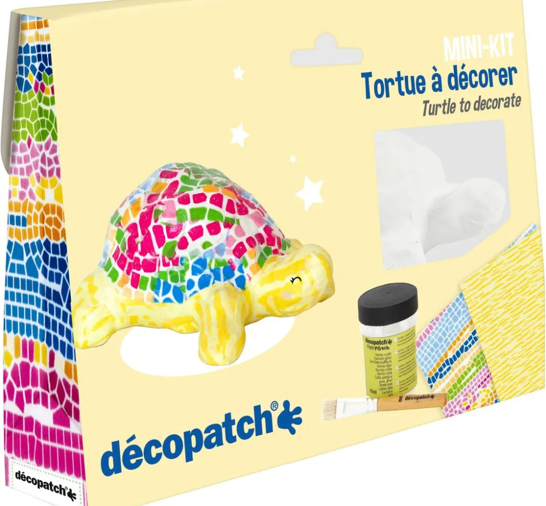 Kinder décopatch Papier-Bastelsets|Weitere Geschenkideen Für Kinder>Decopatch Kit Mini "Schildkröte"