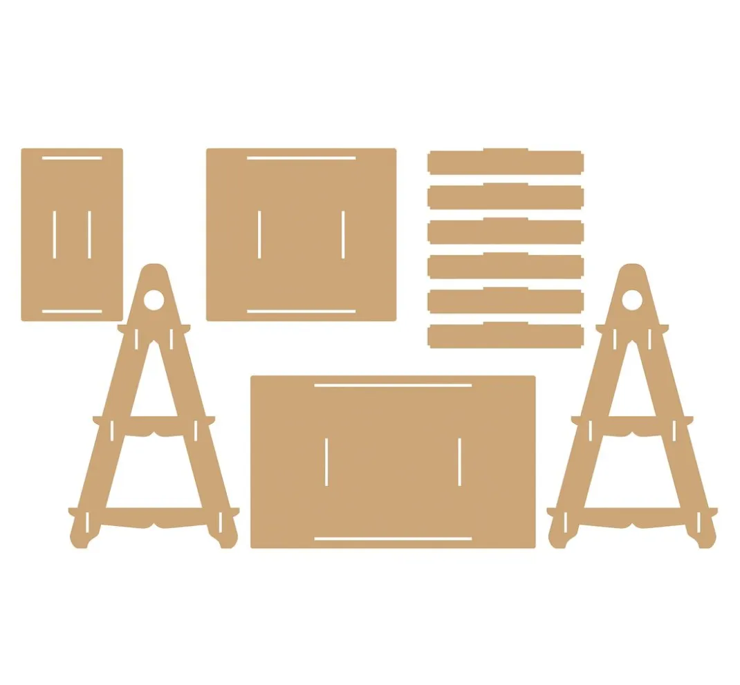Pronty Crafts Brandmalerei|Holz, Mdf & Pappmaché>Deko- Pflanzentreppe