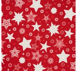 VBS Marktplatz Weihnachtsstoffe|Dekostoff>Dekostoff Leinenoptik "Sterne"