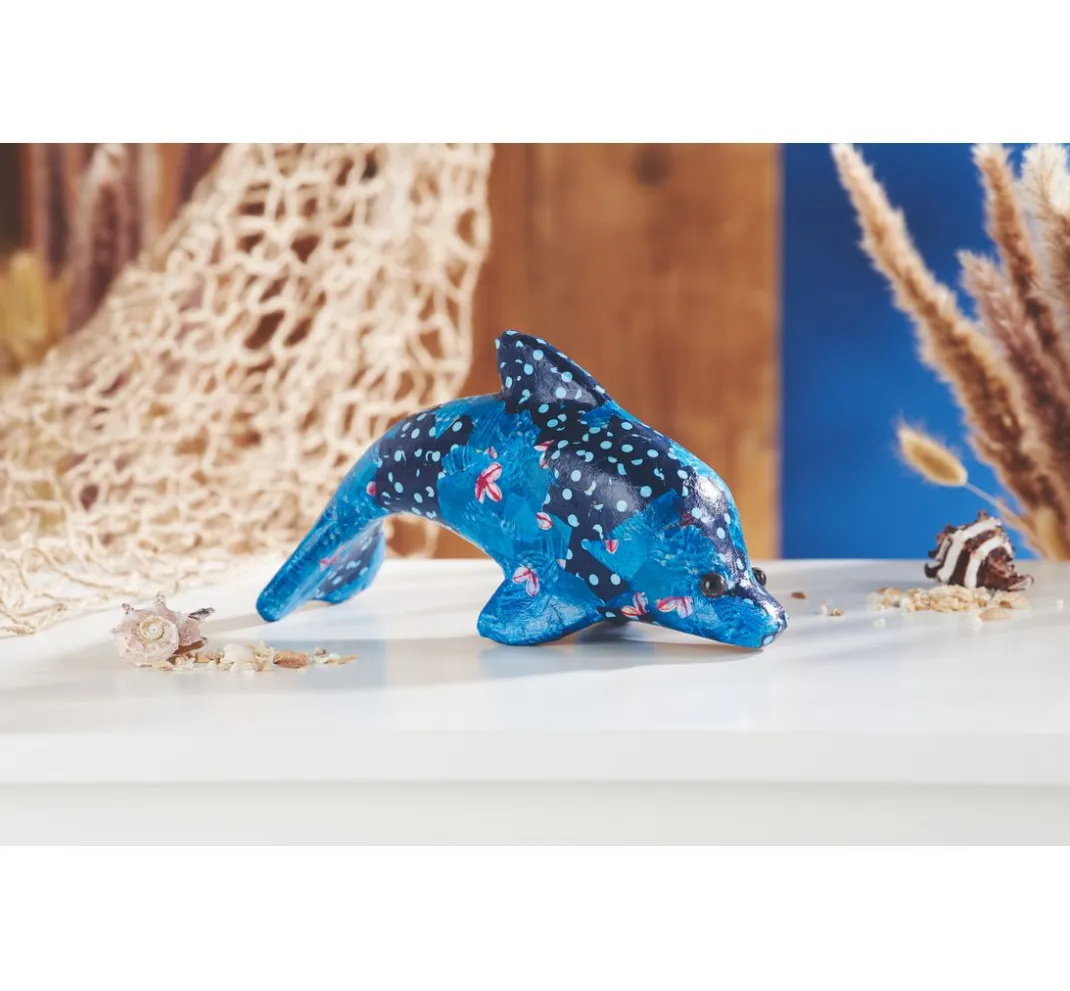 Kinder décopatch Holz|Décopatch>Delfin, Pappmaché