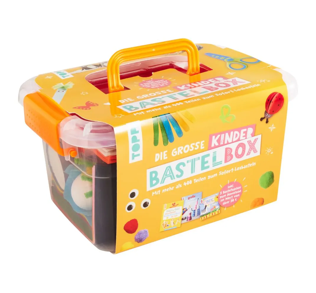 Kinder Topp Weitere Geschenkideen Für Kinder|Deko-Bastelsets>Die große Kinderbastelbox mit 3 Bastelbüchern zum Downloaden