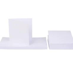 Craft UK Limited Kartengestaltung|Karten & Umschläge>Doppelkarten mit Umschlägen "Weiß", 12,5 x 12,5 cm, 50 Stück