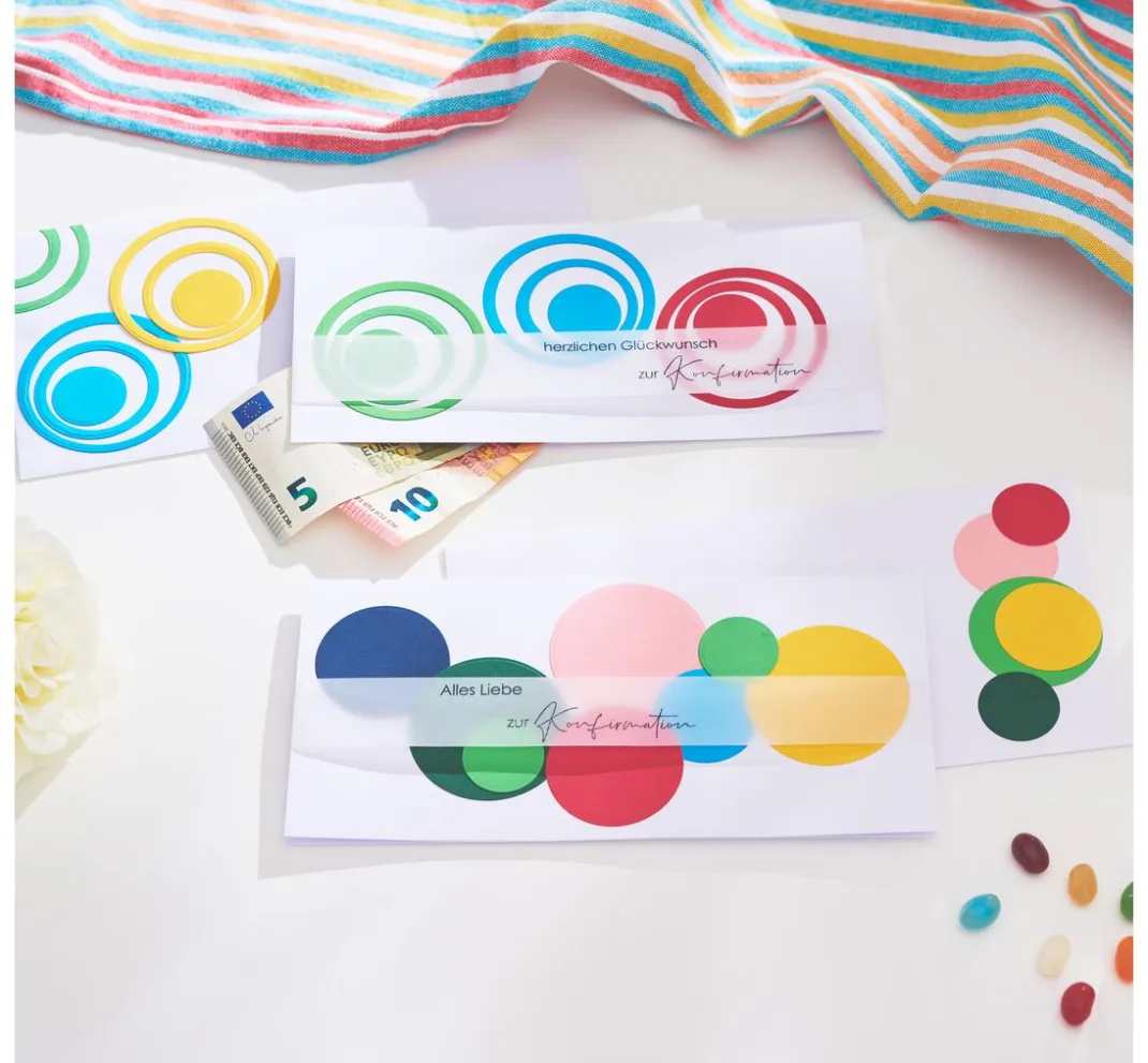 Craft UK Limited Karten & Umschläge|Kartengestaltung>Doppelkarten mit Umschlägen "DIN Lang", 50 Stück