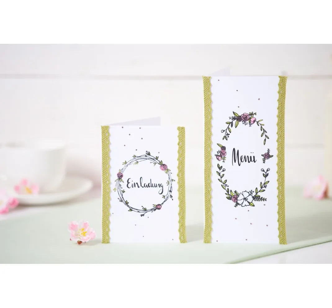 Craft UK Limited Karten & Umschläge|Kartengestaltung>Doppelkarten mit Umschlägen "DIN Lang", 50 Stück