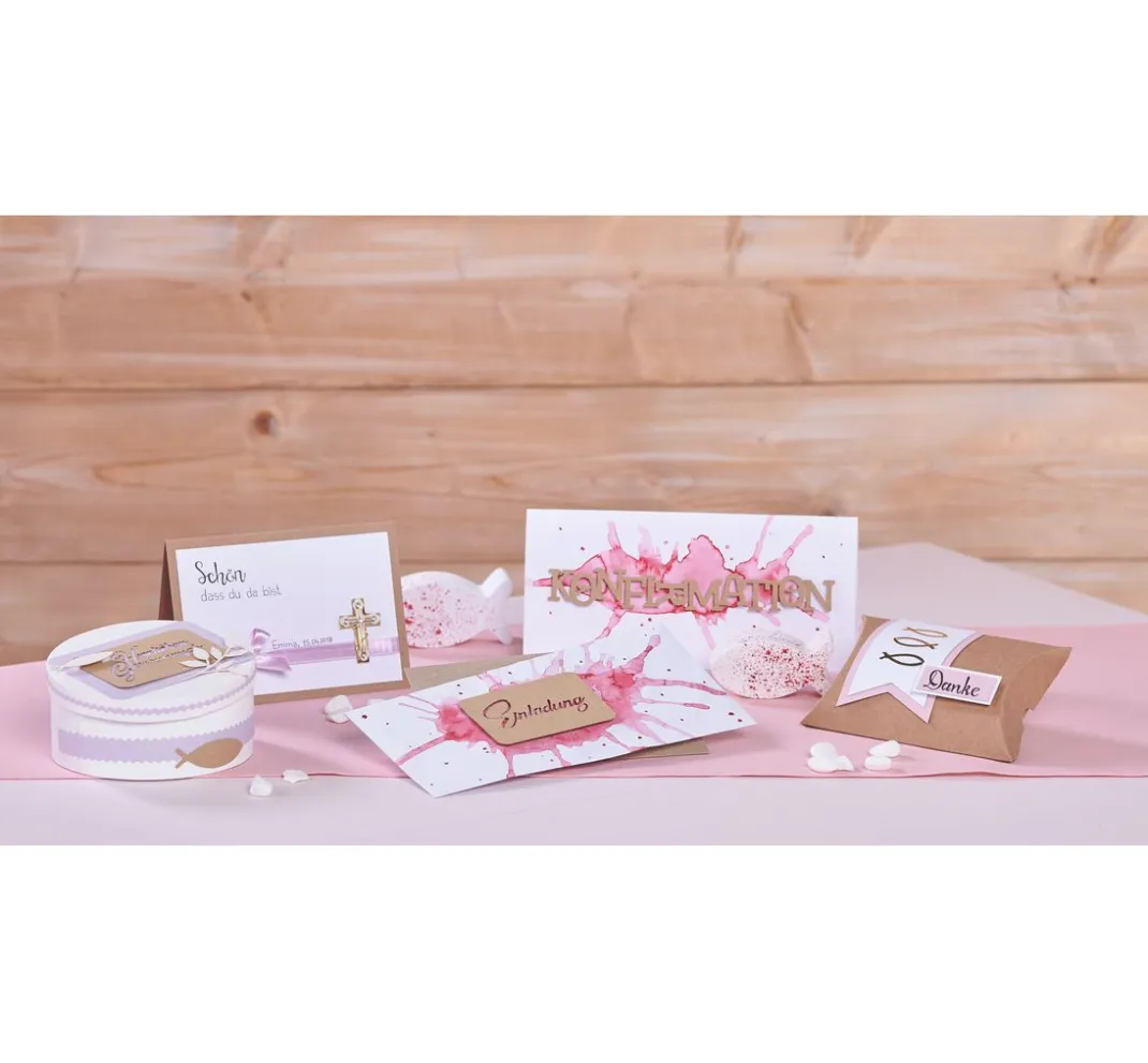 Craft UK Limited Karten & Umschläge|Kartengestaltung>Doppelkarten mit Umschlägen "DIN Lang", 50 Stück
