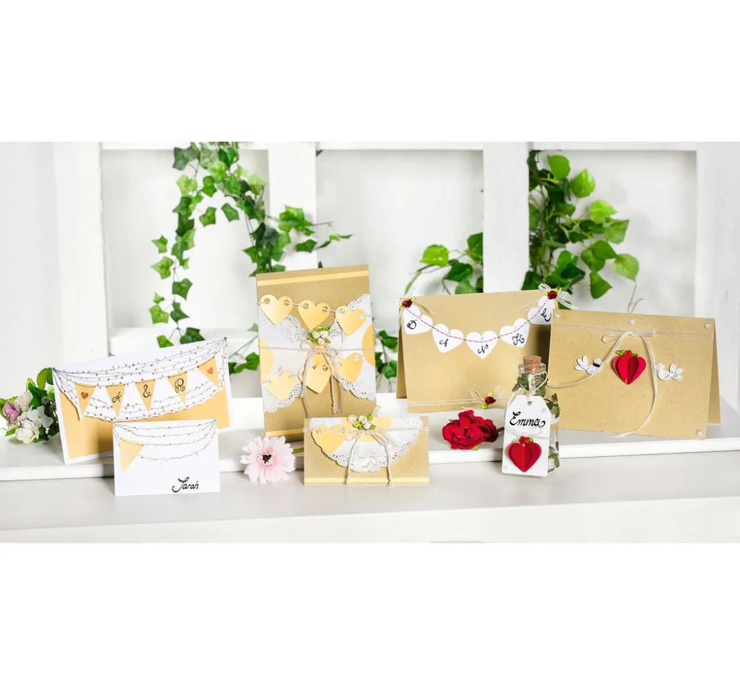 Craft UK Limited Karten & Umschläge|Kartengestaltung>Doppelkarten mit Umschlägen "DIN Lang", 50 Stück